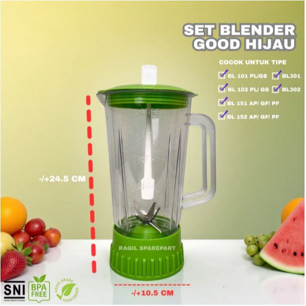 Gelas Blender Set Miyako Gelas Blender