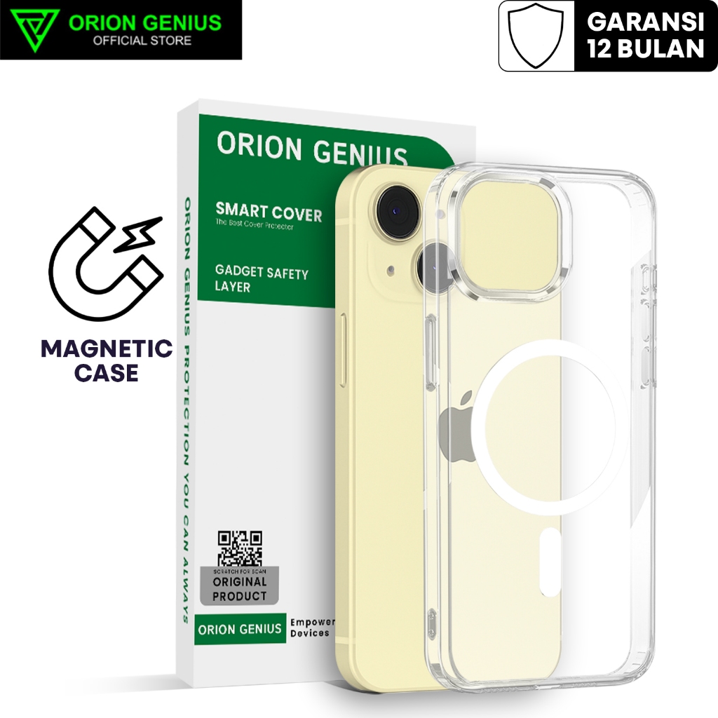 Orion Genius Magnetic Case Magsafe for iPhone 13 Casing iPhone Anti Crack Anti Kuning for iPhone Mag