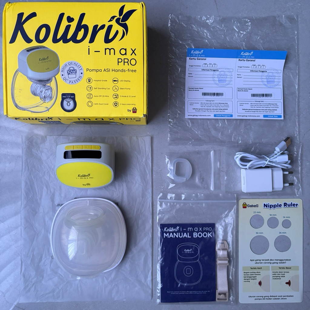 Gabag Kolibri Imax Pro LED Handsfree Breastpump Hospital Grade