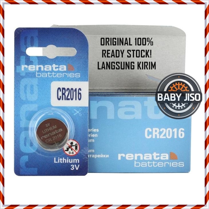 BATERAI RENATA CR2016 ORIGINAL LITHIUM BATTERY 3 VOLT / Baterai Renata CR2016