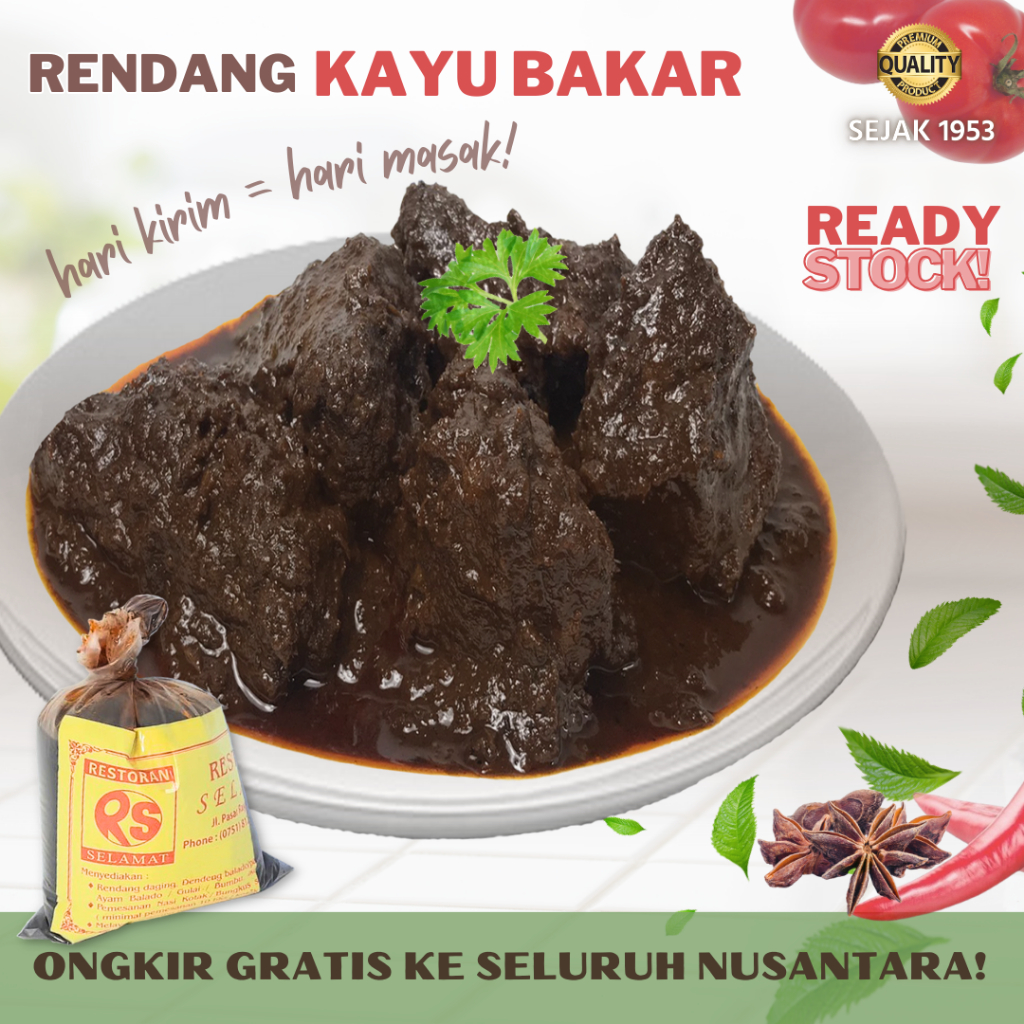 Rendang Daging Sapi Selamat Padang