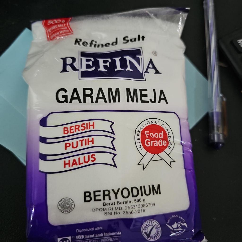 Garam Meja Beryodium REFINA / Garam Refina 500gr