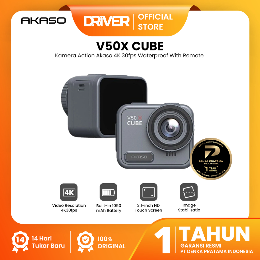Kamera Action Akaso V50 X Cube 4K 30fps Waterproof With Remote
