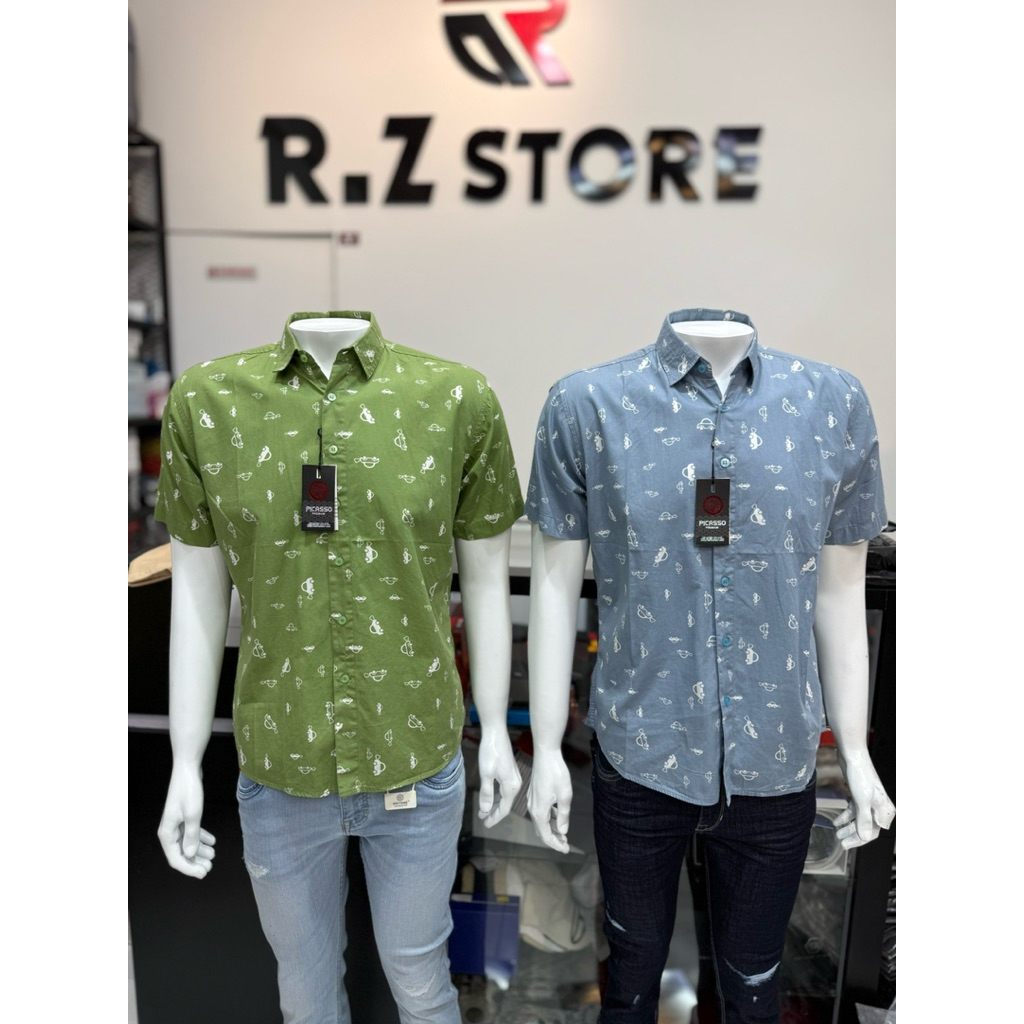 kemeja picasso original pria motif esklutif