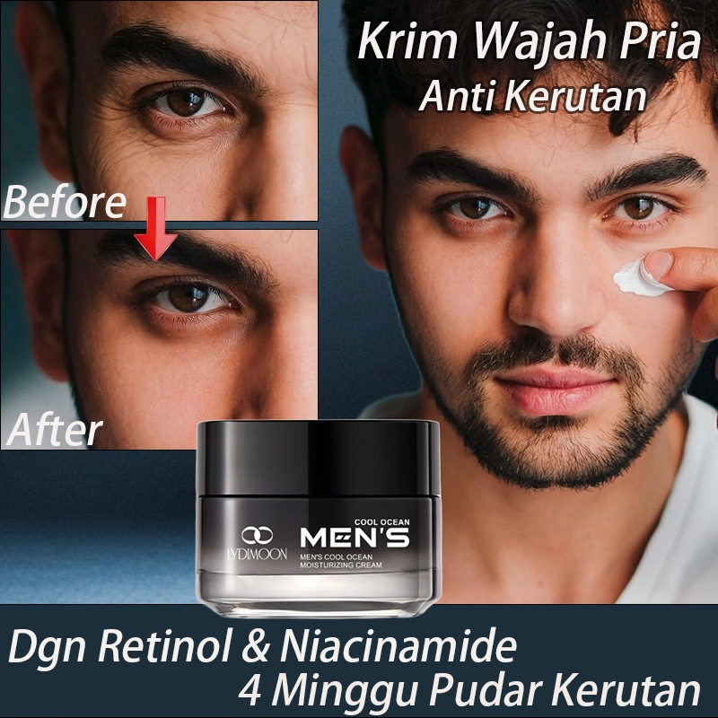 cream pemutih wajah pria anti aging pria mengencangkan kulit wajah pria 50g cream anti kerutan di wa