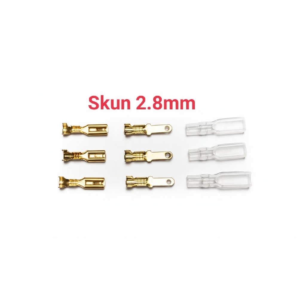 Skun 2.8mm 1 Set Male Female plus Karet