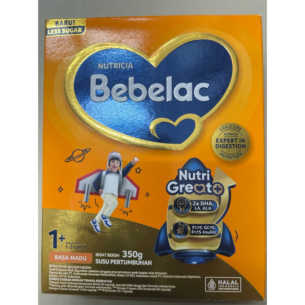 SUSU BEBELAC 1+ GREAT+ 1-3 TAHUN MADU 350gr