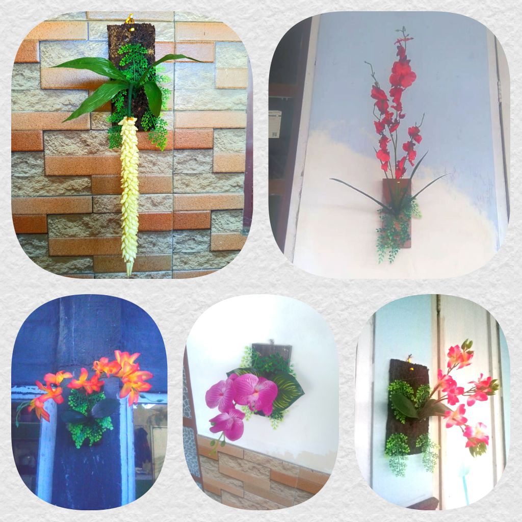 Anggrek dinding symbidium dendrobium bulan golden shower ekor tupai bunga hias artificial imitasi pa