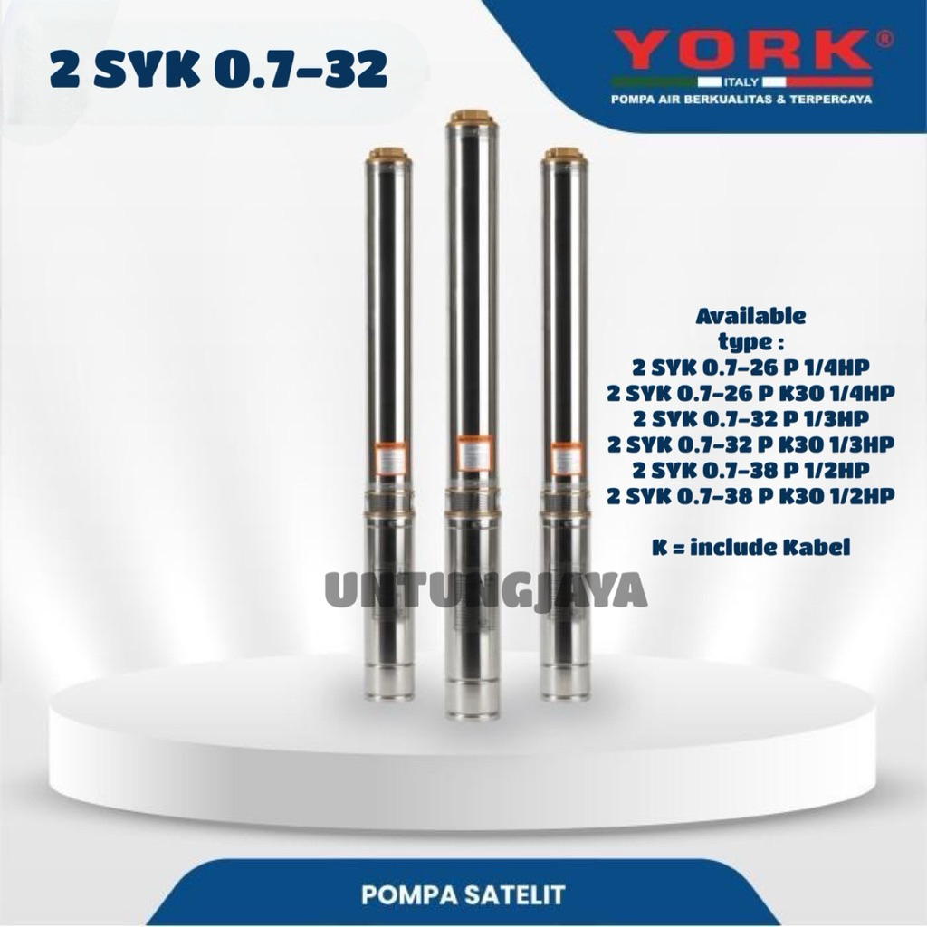 POMPA SUBMERSIBLE YORK 2 INCH 2 SYK 07-32 1/3 HP // POMPA SUBMERSIBLE YORK 2INCH 2SYK 07-32 1/3HP //