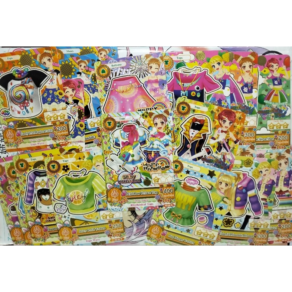 Aikatsu Cards Happy Rainbow Magical Toy Rare Normal Otome Kaede Kii Mikuru Pop