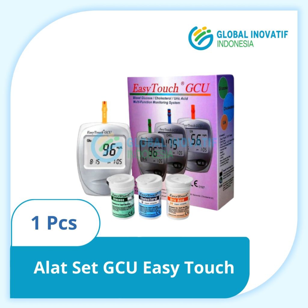 GII | Alat Tes GCU Easy Touch | Alat Tes Gula Darah, Kolesterol, Asam Urat