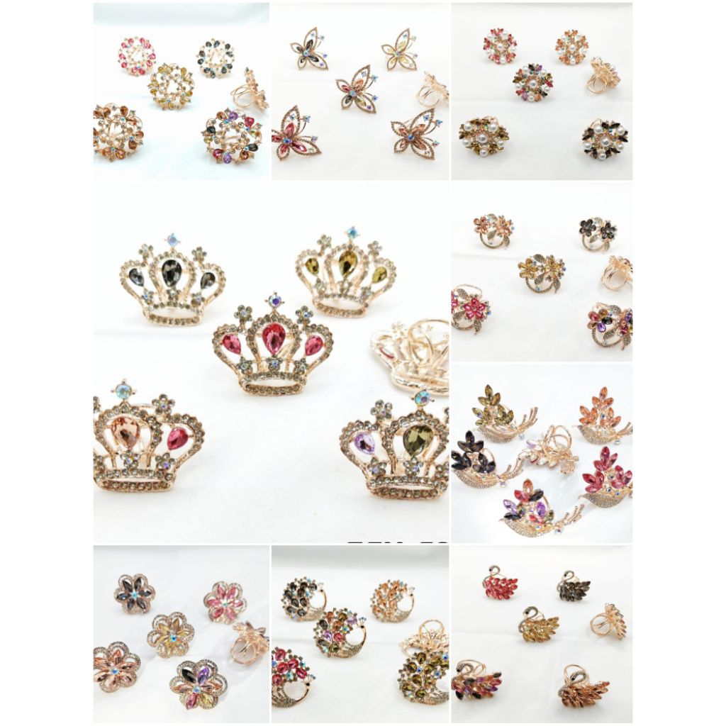 6 PIS BROS RING JILBAB RONDOM CICIN MATA DAIMEN BROS RING KOMBINASI MATA BROS RING JILBAB BARU MATA 