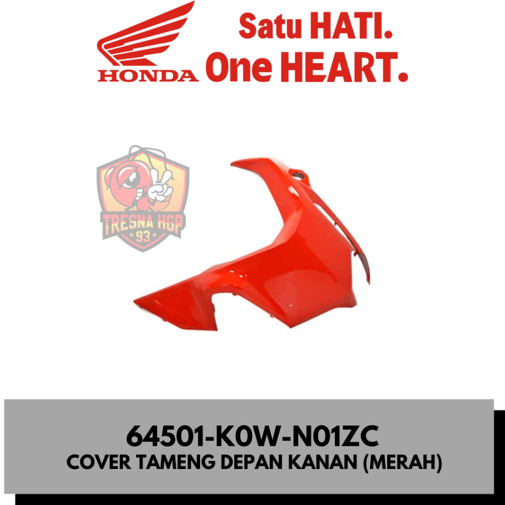 64501-K0W-N01ZC COVER TAMENG DEPAN KANAN (MERAH) ADV 150 K0W ORIGINAL | COVER R FR SIDE 64501K0WN01Z