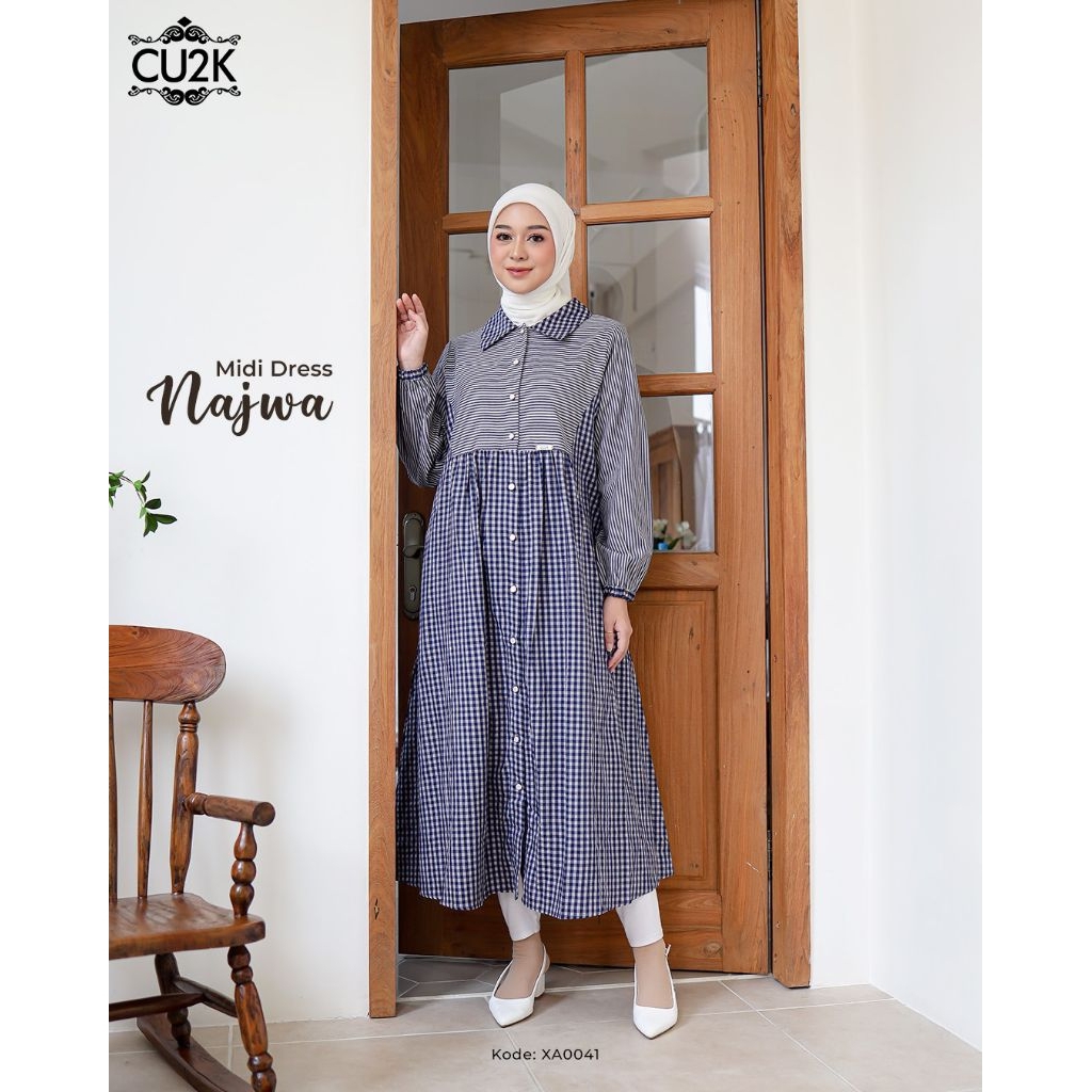 mawbly Midi Dress Kotak by CU2K