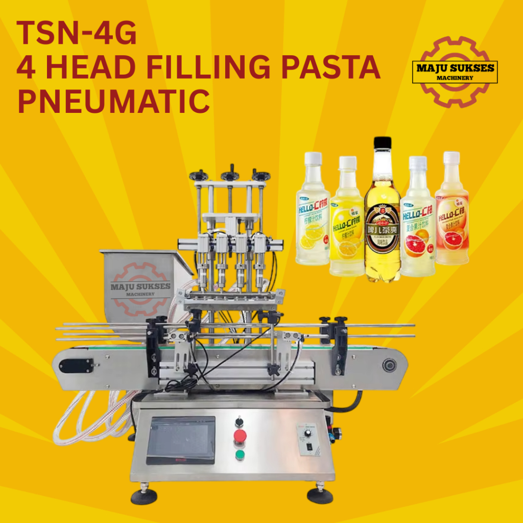 TSN-4G Mesin Filling 4 Nozzle untuk pengisian pasta | Filling Machine Pasta Pneumatic