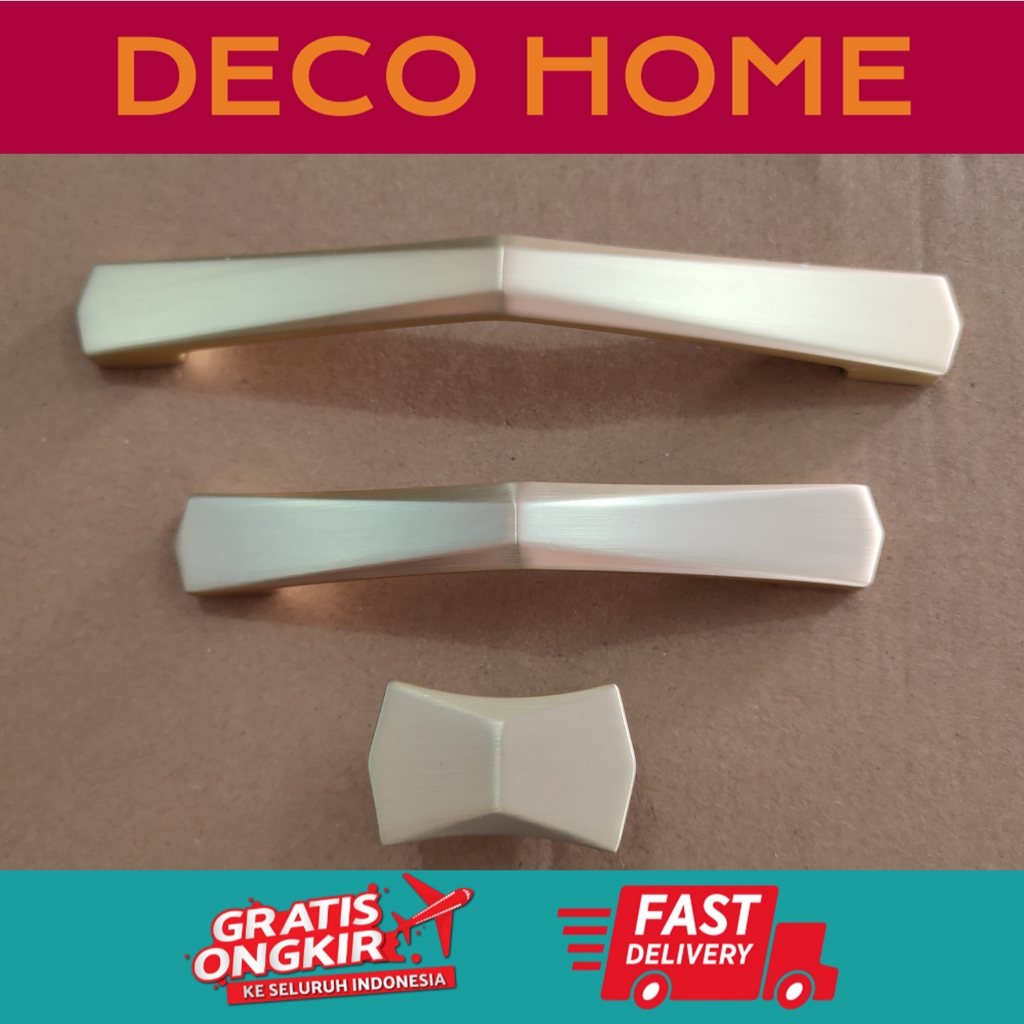HANDEL TARIK LACI. KNOB HANDLE LACI PANJANG WARNA GOLD
