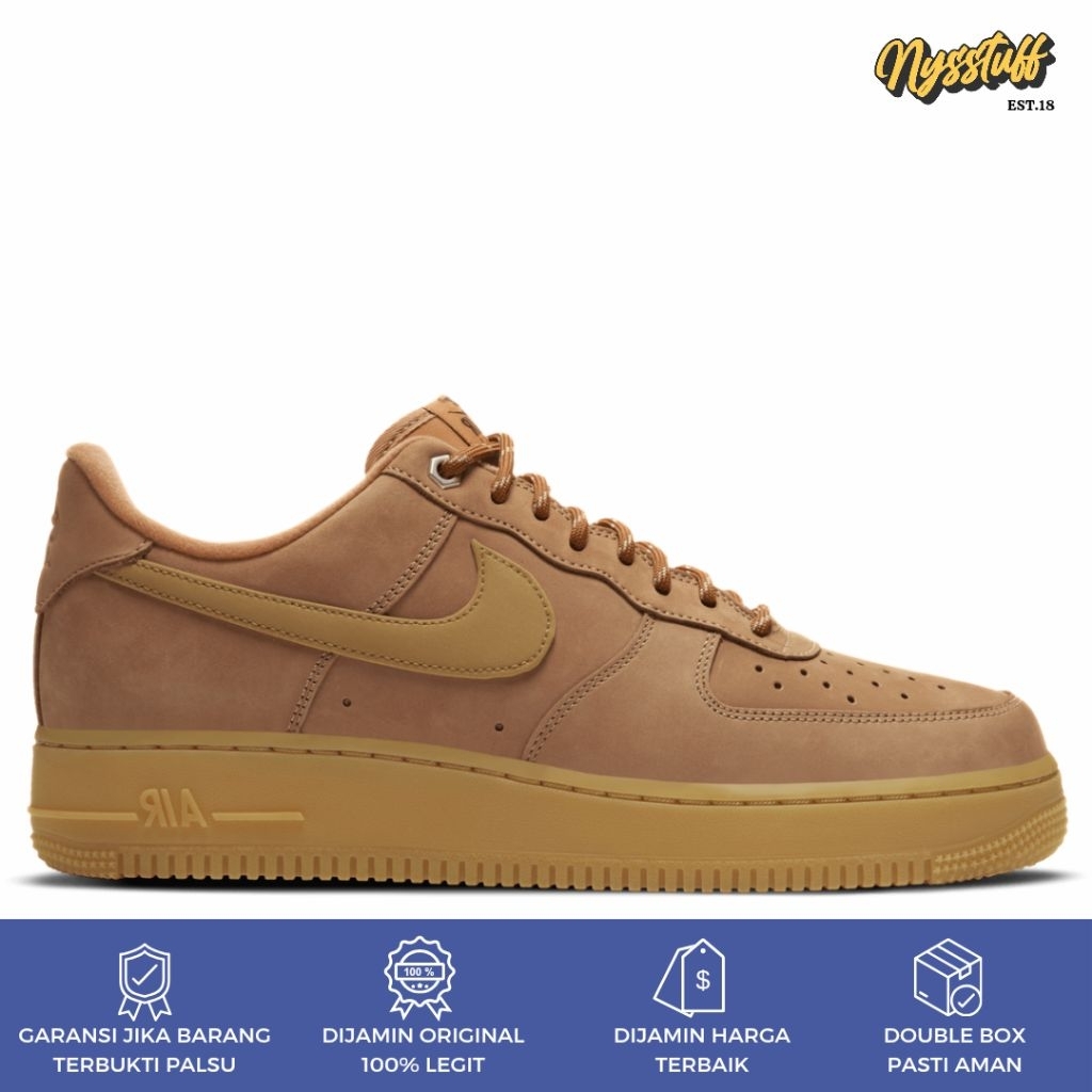 Nike Air Force 1 07 Wheat Gum Light Brown ORIGINAL