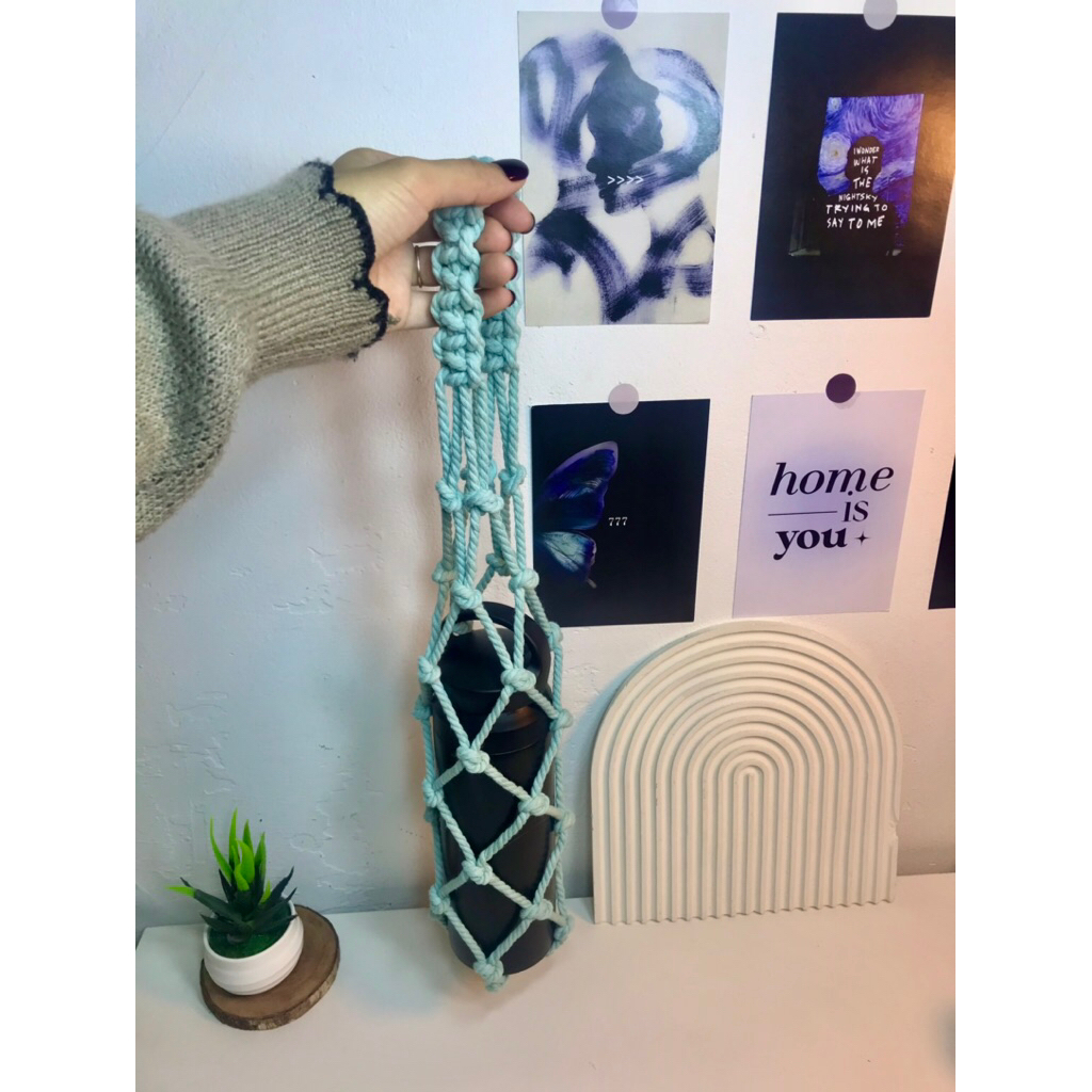 [knitknot] Holder Tumbler Macrame | Tumbler Strap Macrame | Tas Botol Macrame | Holder Bottle Macram