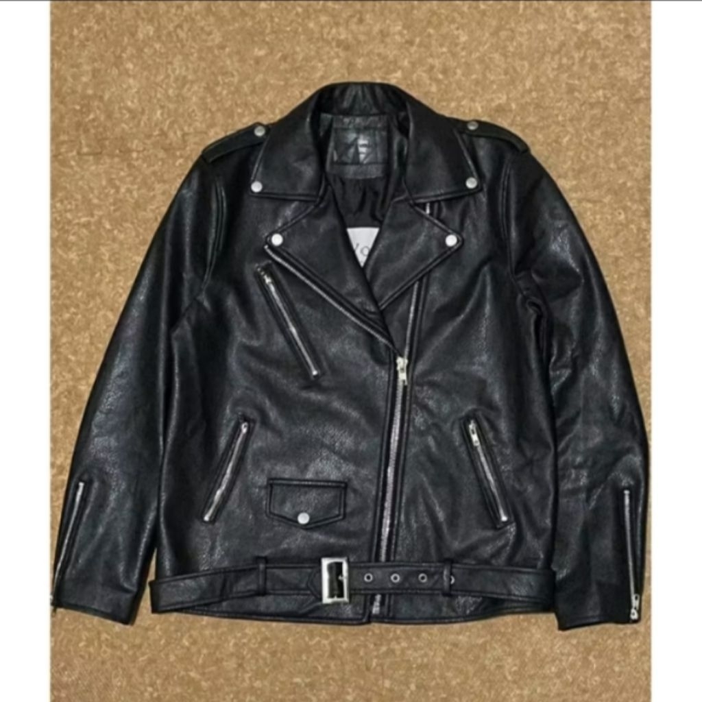 Dress Volume Faux Leather Jacket Ramones