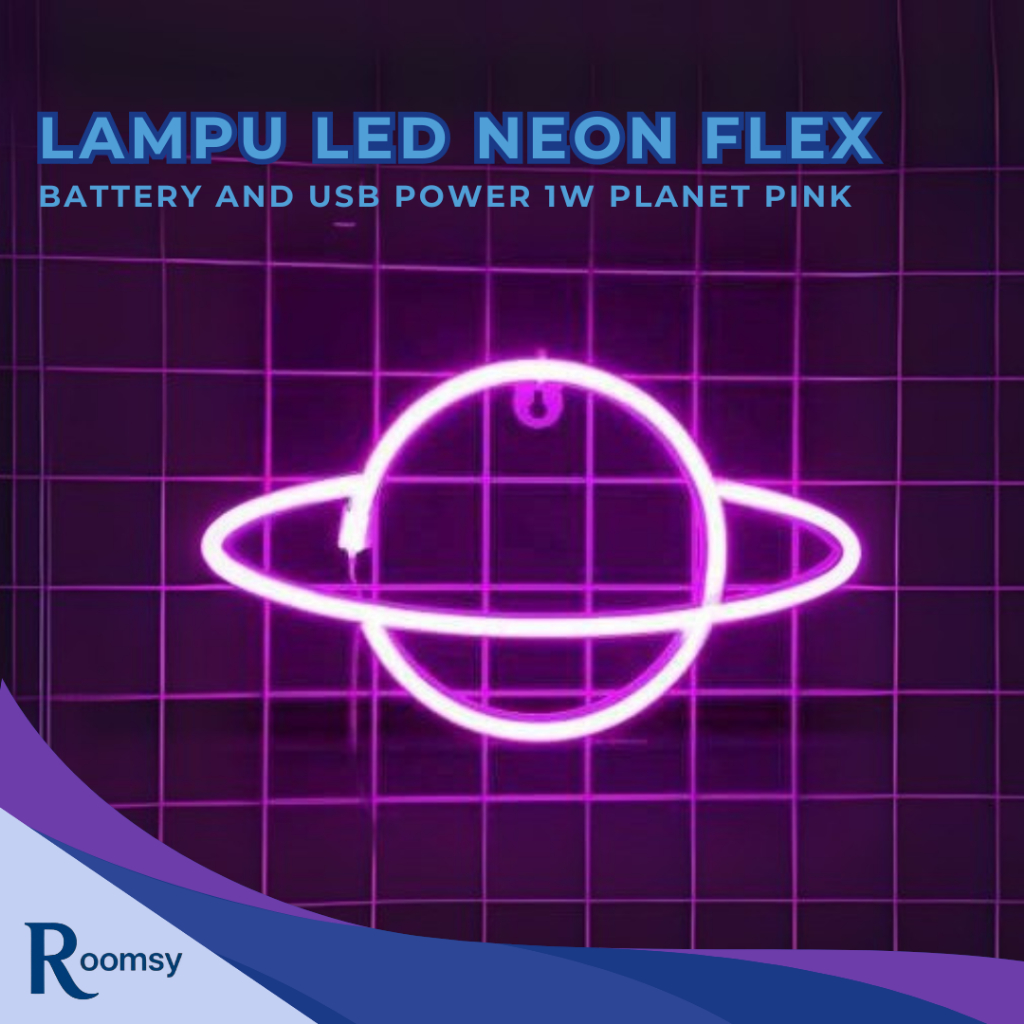 Lampu Hias LED Planet Gaming Neon Flex RGB Estetik Kekinian Unik Dekorasi Kamar Tidur Meja Setup PC 