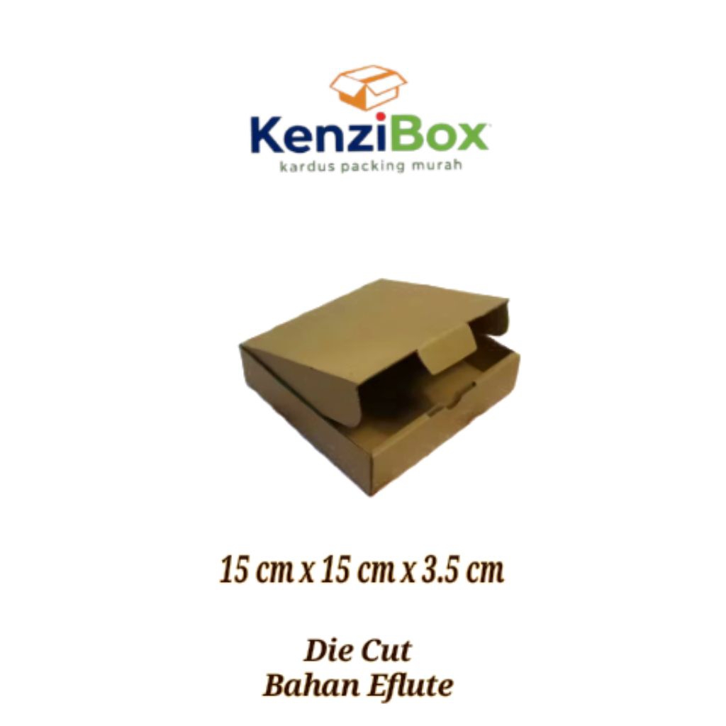 kardus/karton/box uk. 15x15x3.5 cm Diecut