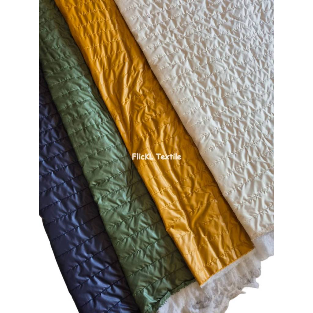 Bahan Kain Quilting Salur Parasut Dakron Quilting Vertikal Parasut Quilting Salur Vertikal