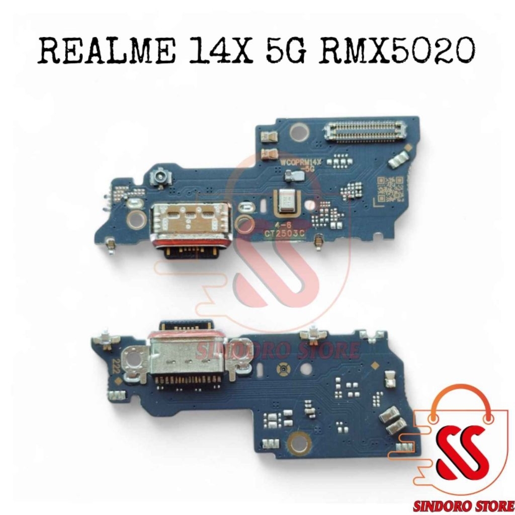 Konektor Charger Realme 14x 5G USB Papan Cas Mic Pcb Board