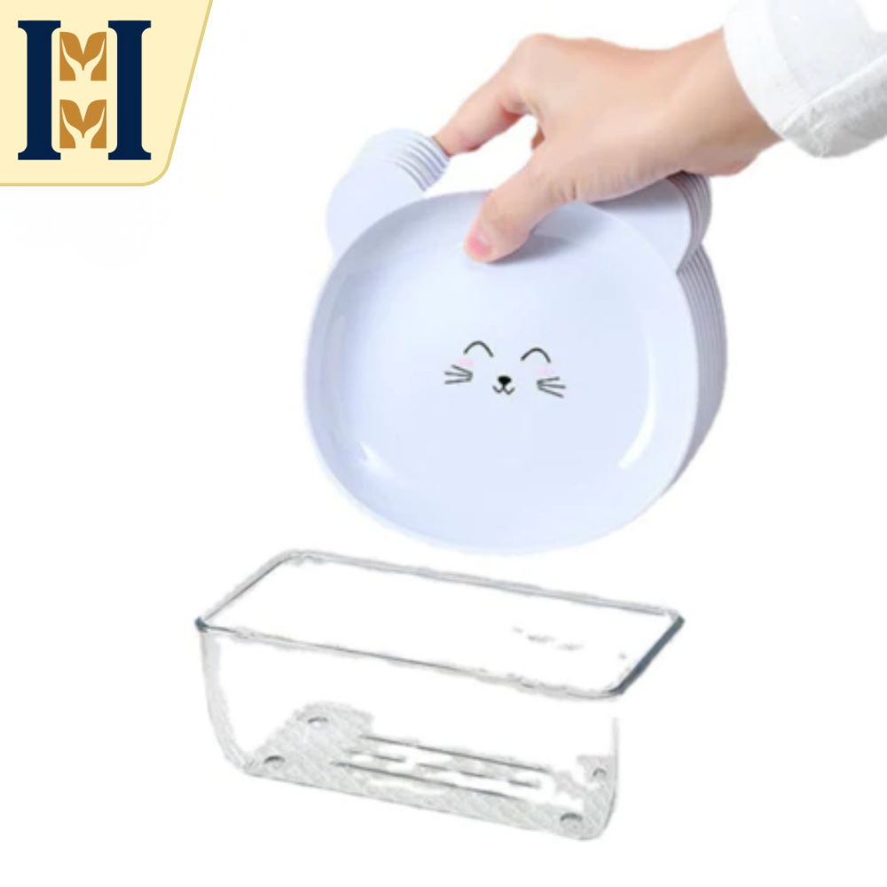 Piring Makan Anak Model Bear – Piring Plastik Lucu untuk Makan & Snack Si Kecil