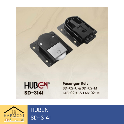 Roda Pintu Lemari Sliding Huben SD 3141 31-41 Untuk Rel Tanam Lemari GeserKasih