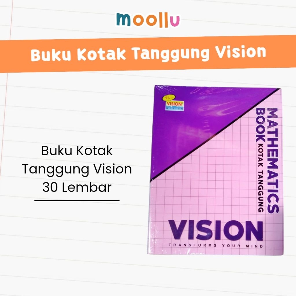 Buku Kotak Tanggung Vision 30 Lembar / Buku Kotak Sedang / Buku Kotak Matematika / Buku Kotak Anak T