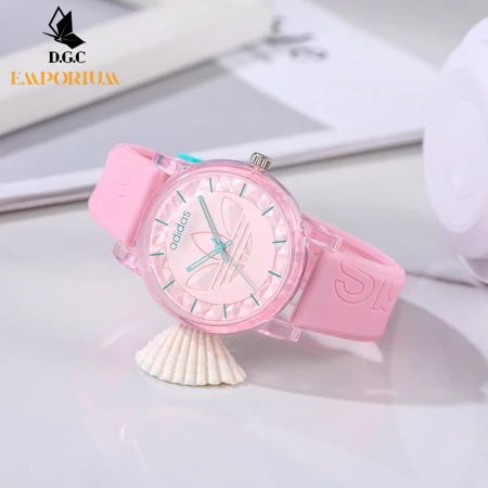 EMPORIUM DGC EW276 Jam Tangan Wanita Model Digital Fashion Dial Bulat Tali Rubber Gaya Fashion Trend