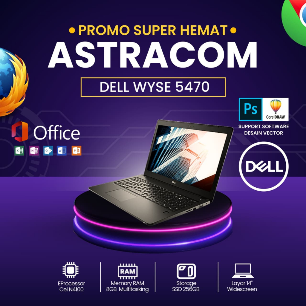 Dell Wyse 5470 Intel N4100 RAM 8GB SSD 256GB Murah
