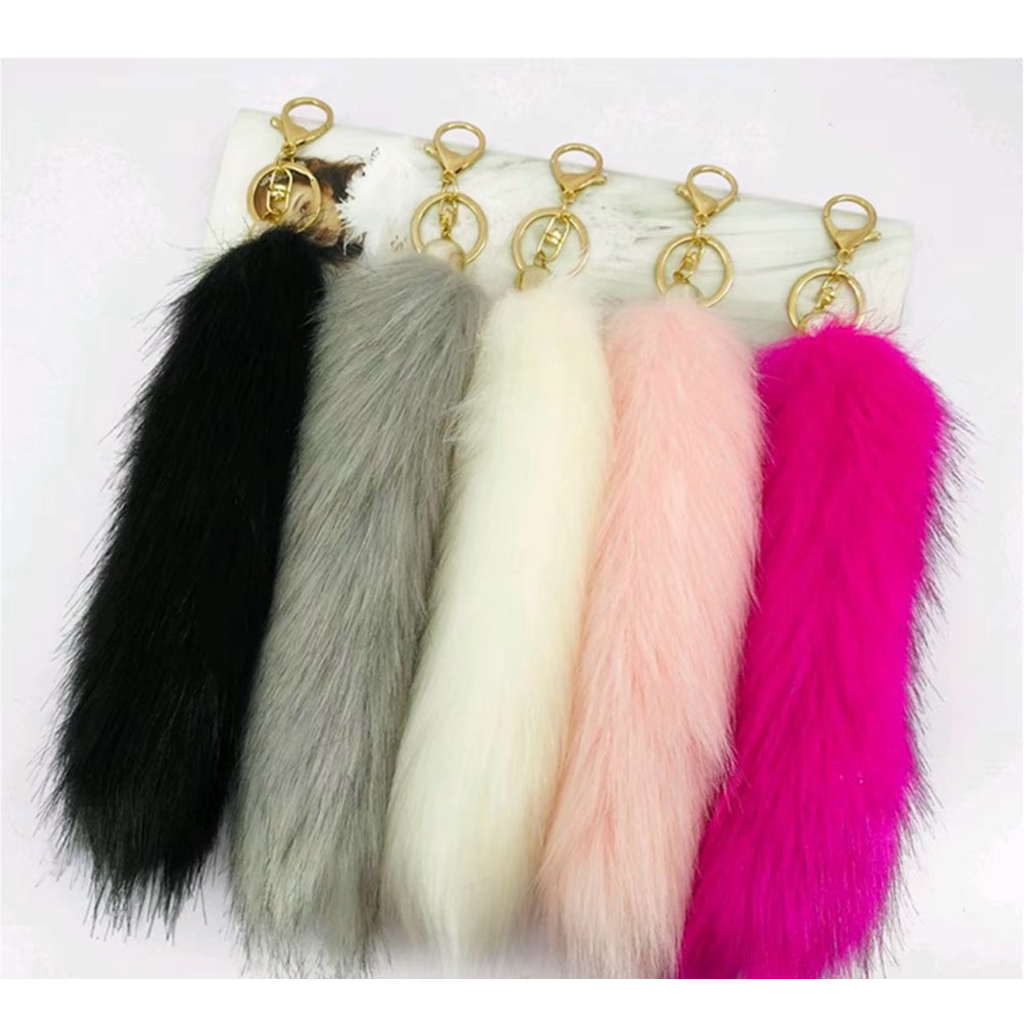 Gantungan Kunci Bulu Boneka Halus Lembut Lucu