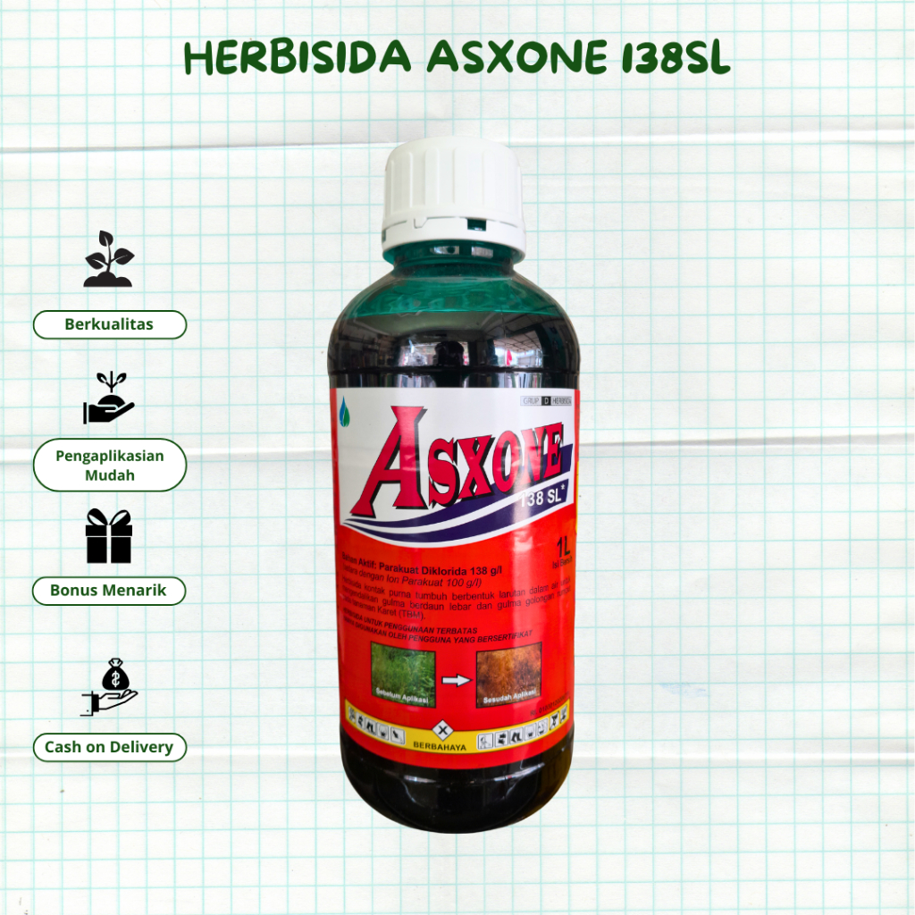 Habisida ASXONE 1 Liter - Racun Rumput Pembakar / Herbisida Pembakar