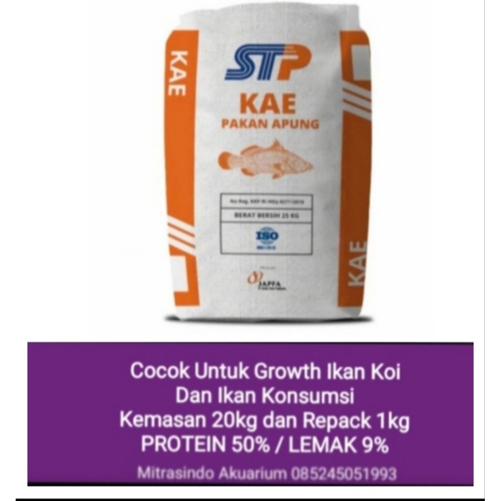 STP KAE 1 KG REPACK Size S / 2mm PAKAN IKAN