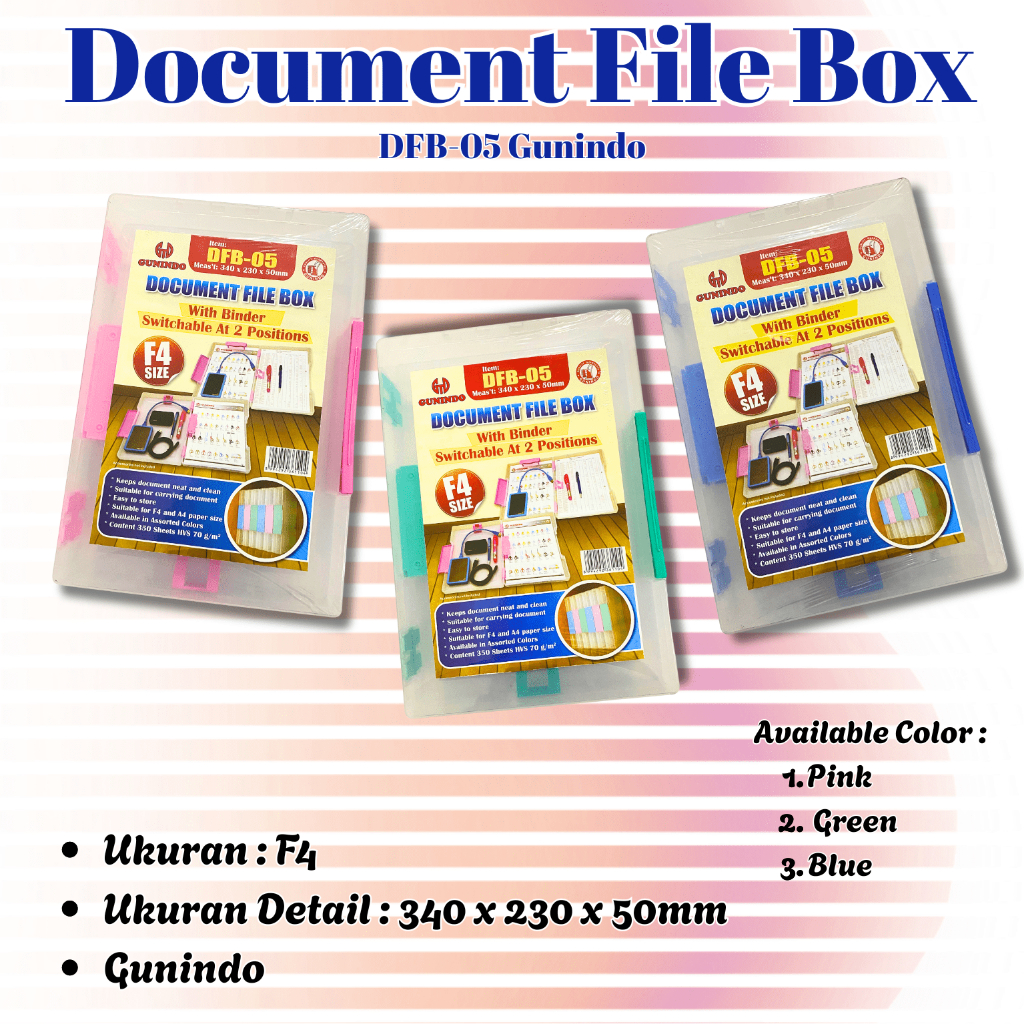 Document File Box F4 DFB-05 Gunindo