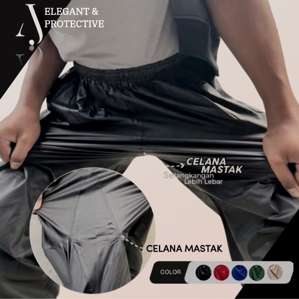 Celana Jas Hujan Bahan PVC Tebal Kuat  Anti Robek Anti Rembes Waterproof Jas Hujan