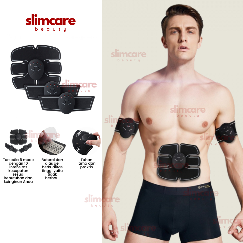 STIMULATOR MUSCLE Alat Getar Olahraga Pelangsing Pengecil Perut Buncit Paha Betis Lengan Home Gym Pi