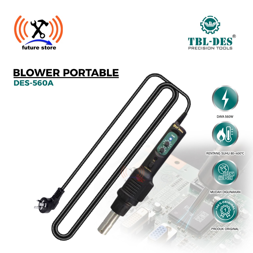 BLOWER PORTABLE DES 560A JERMAN ORIGINAL - HOT AIR PORTABLE DES 560 - BLOWER PORTABLE PRAKTIS - BLOW