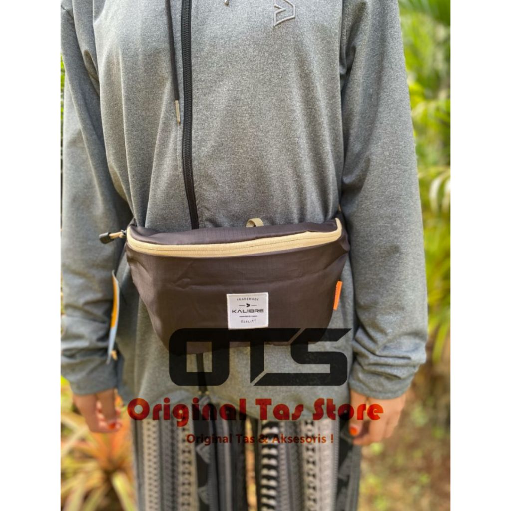 Tas Selempang Pria /Tas Pinggang/waist bag Kalibre Hurley 3L brown Original 920823999