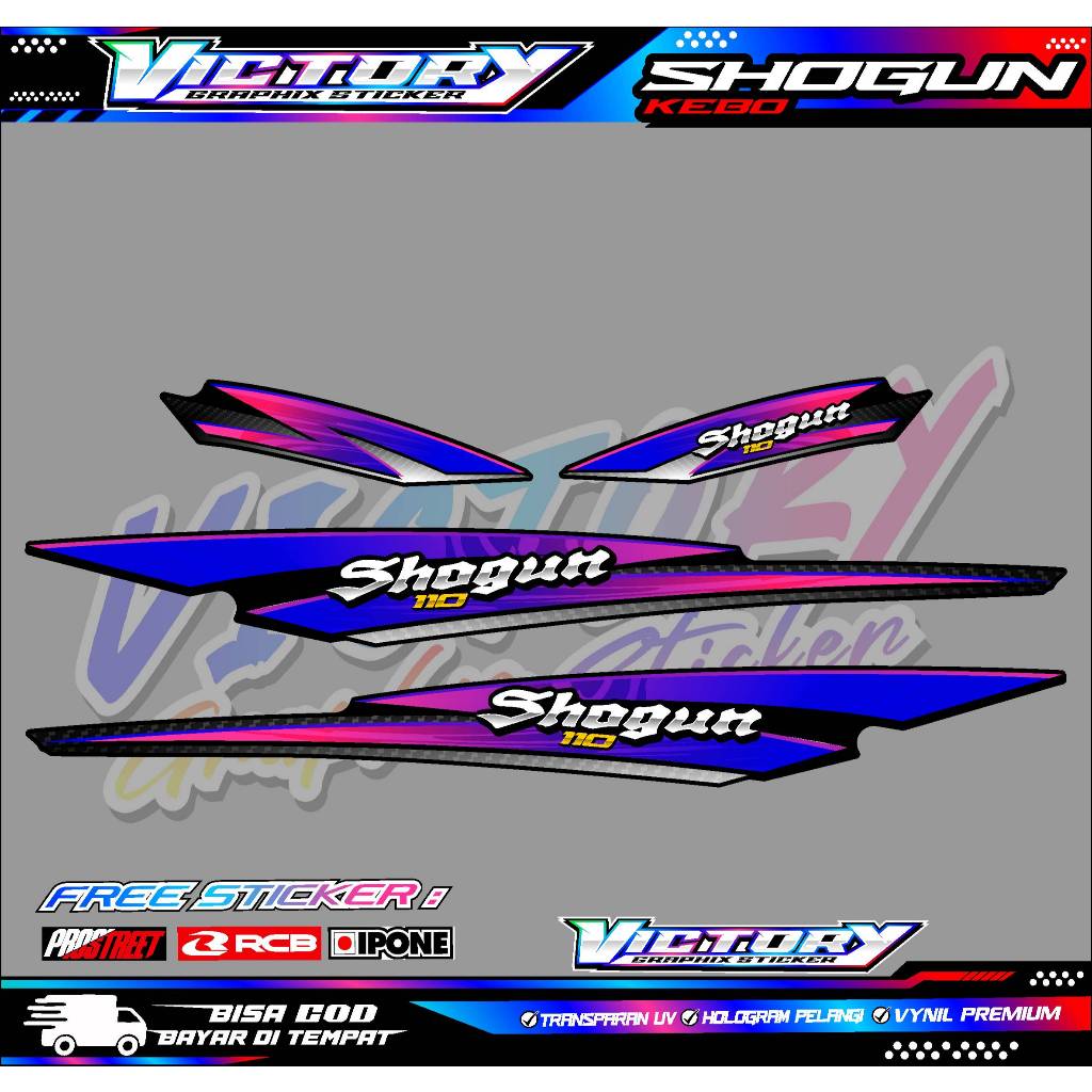 STRIPING VARIASI SUZUKI SHOGUN KEBO 110 / STICKER LIST VARIASI MOTOR SHOGUN 110