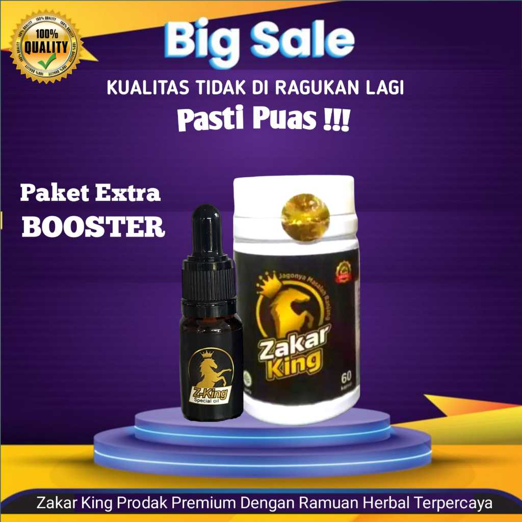 PAKET BUNDLING ZAKAR KING ORIGINAL ISI 60 KAPSUL DAN ZAKAR KING OLES ASLI HERBAL PREMIUM