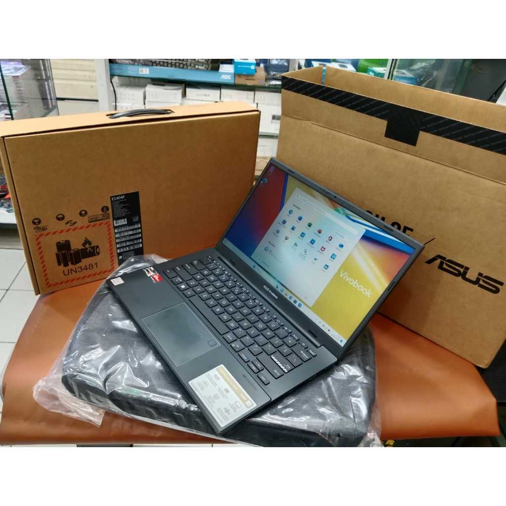 asus e404f amd ryzen 3-7320 ram 8gb ssd 512 gb 14 inc like new garansi on-sampai 2026 laptop leptop 