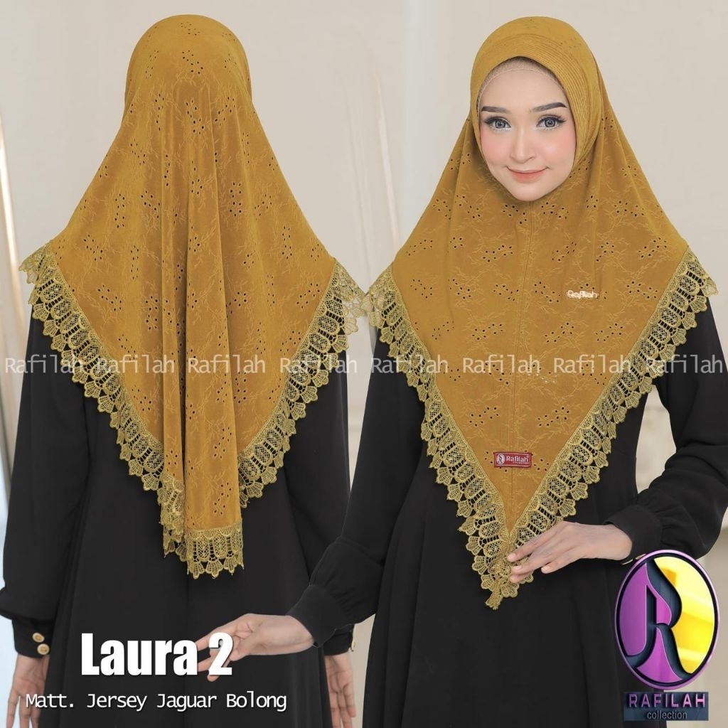 HIJAB RAFILAH LAURA 2//HIJAB INSTAN//HIJAB RENDA