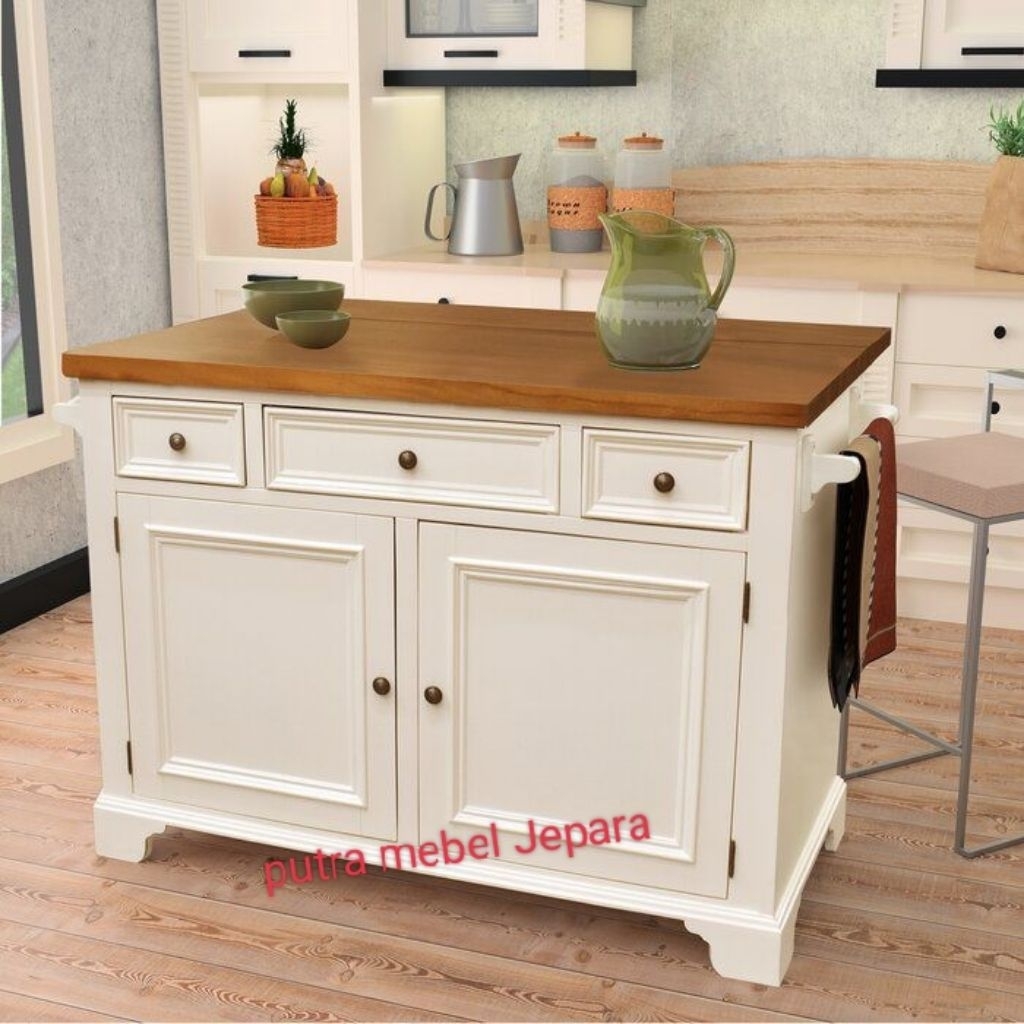 meja dapur modern minimalis kayu jati custom