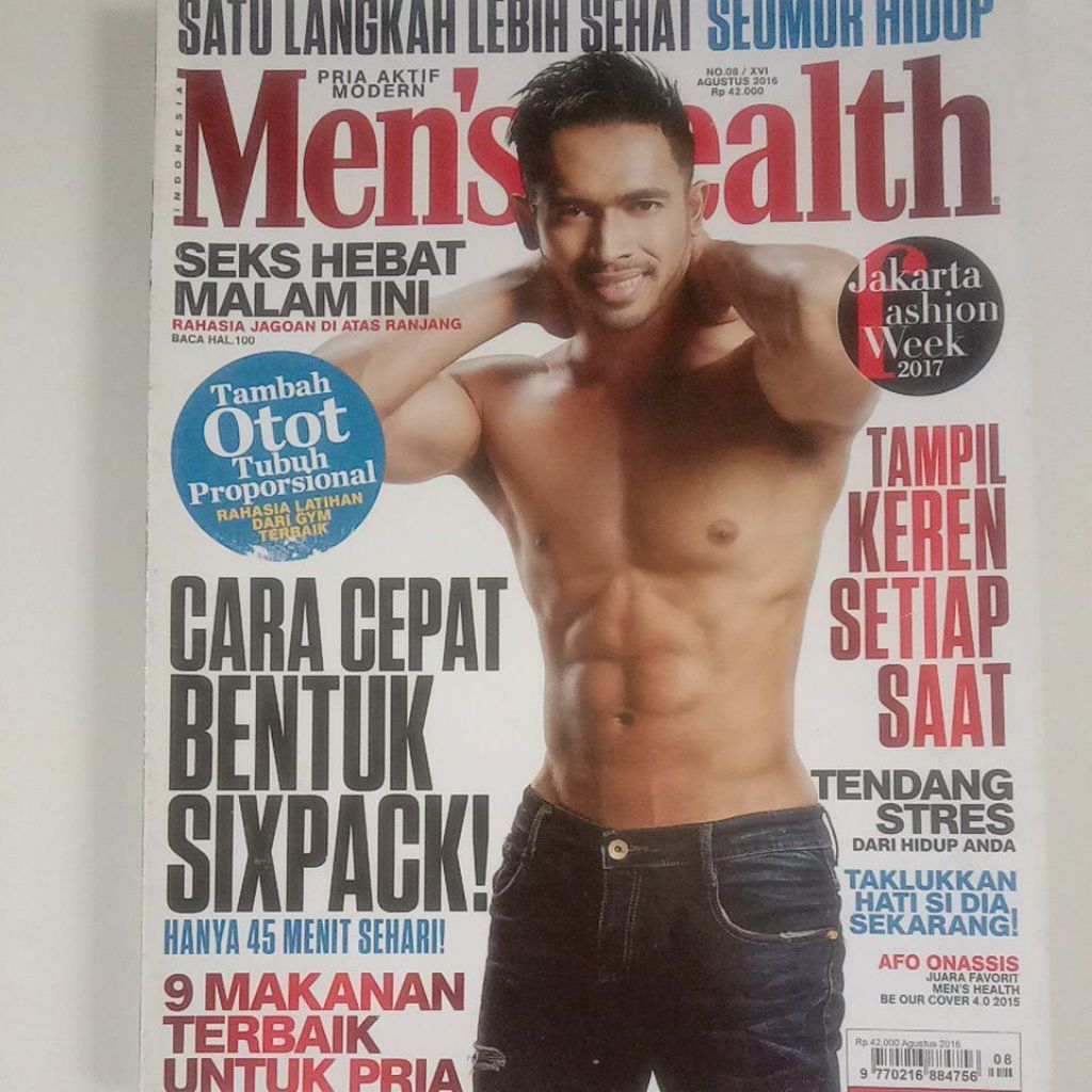 Majalah Men'sHealth Tahun 2016 Cover Agus Feri Onasis (MHI BOC Favorit'2015)
