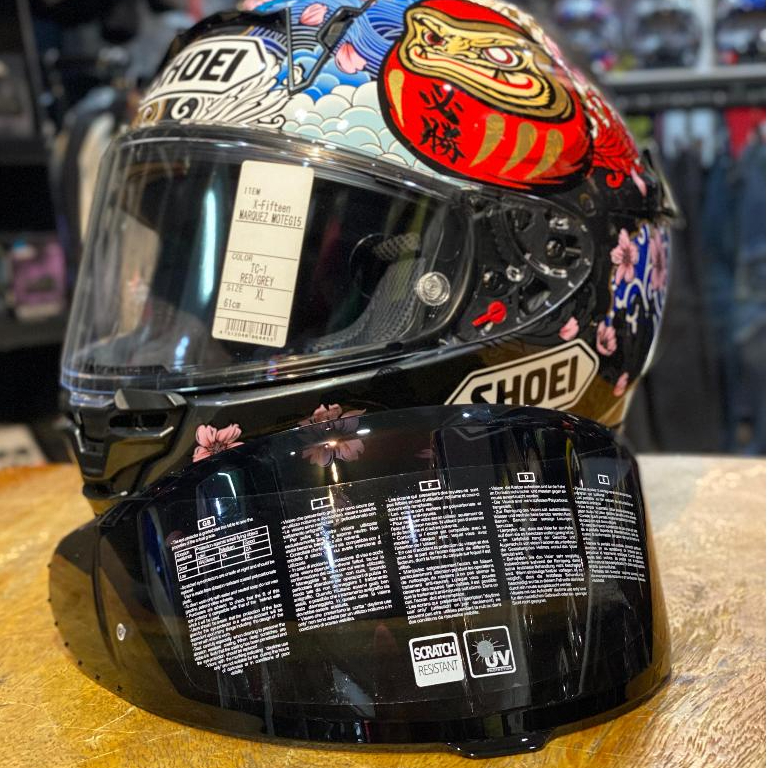 Kaca Helm Full Face Visor Shoei X15 Smoke Visor Shoei X-15