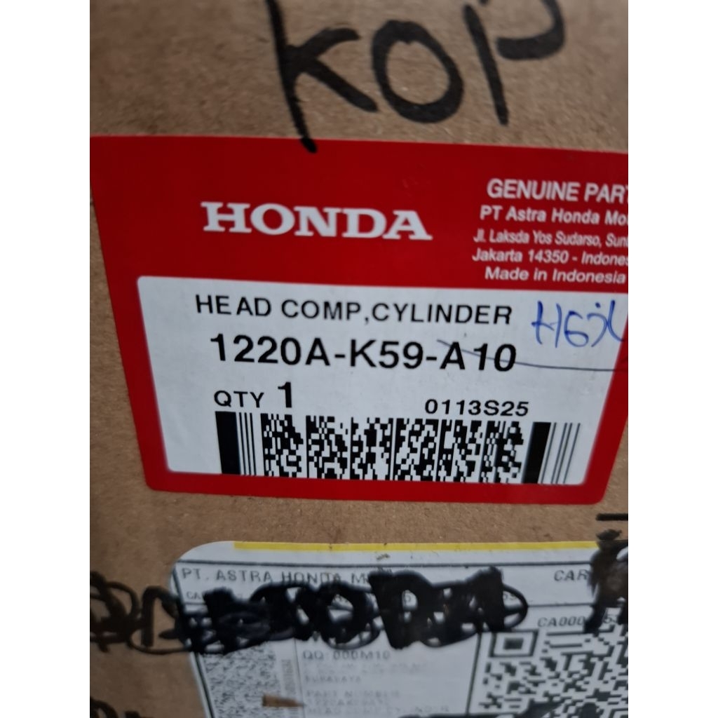 CYLINDERHEAD HEAD VARIO150ESP ORIGINALHONDA 1220A-K59-A10