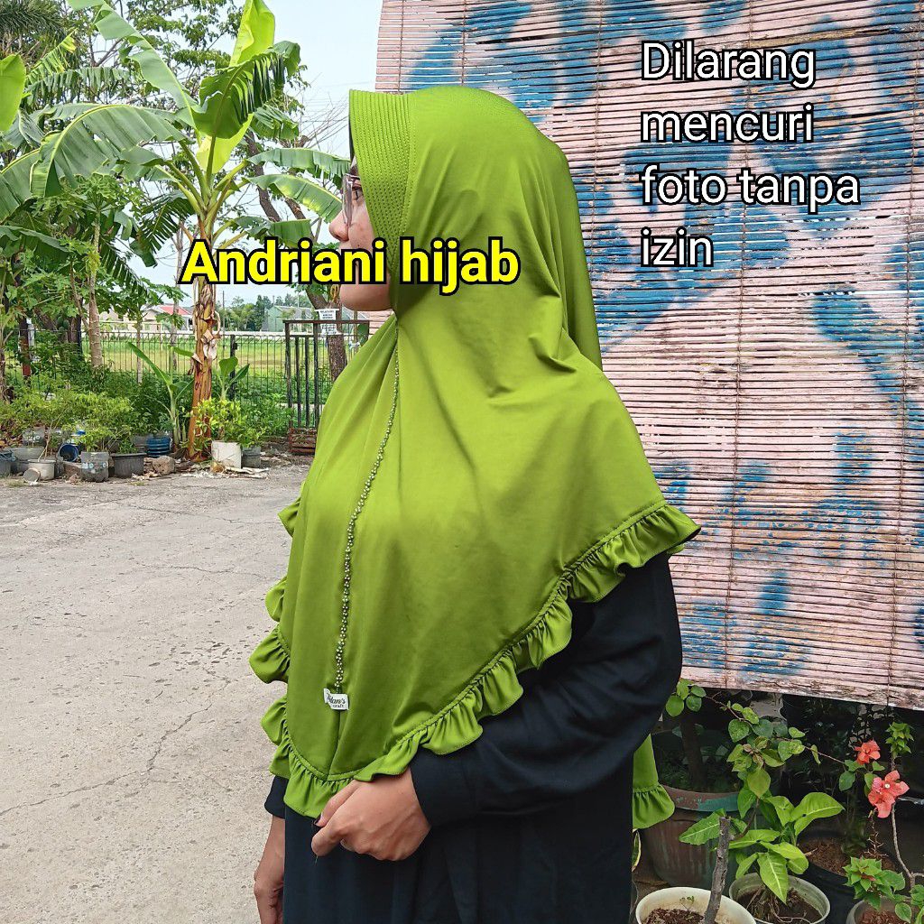 COD JILBAB INSTAN MUSLIMAT NU HIJAB JUMBO REMPEL SWAROSKI TANPA LOGO BORDIR