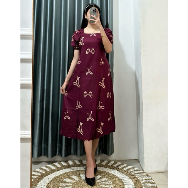 DASTER MOTIF PITA || BAHAN RAYON SUPER GRADE A ORI || BAJU TIDUR DASTER KEKINIAN LD 110